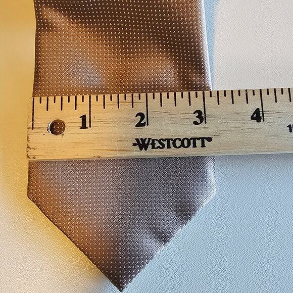 DKNY Men's Tie - Taupe Dotted Necktie - New with Tags - Picture 5 of 5